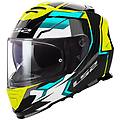 casco ff800 storm ii tracker nero / h-v giallo nero giallo alta visibilità xs