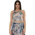 top gaelle crop azzurro