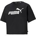 puma. t-shirt corta con logo essentials donna black maglia maniche corte ritiro gratis
