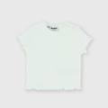 t-shirt in costina da neonata bianco taglia 3m