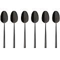 rock pvd 6 cucchiaini moka nero lucido