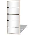- scarpiera a 5 strati con specchio rovere 63x17x169 5 cm