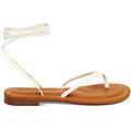 sandali bassi donna bianchi lace-up