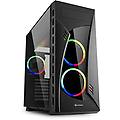 case night shark rgb con pannelli in vetro nero