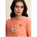 felpa con zip e cappuccio fantasia zebrata coral+zebraanimaliermulticolor donna large