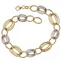 bracciale da donna oro giallo e bianco 803321719085