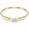 bracciale rigido dextera taglio round bianco placcato color oro l