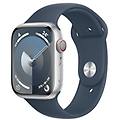 watch series 9 gps + cellular 45mm smartwatch con cassa in alluminio color argento e cinturino sport