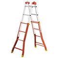 - scala telescopica in acciaio e alluminio con gradini 4+4