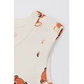 body beb&egrave; spalla larga in 100% cotone stampato avorio tama&ntilde;o 3-6