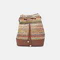 borsa con coulisse da donna in rafia