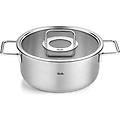 pentola arrosto acciaio inox 24 cm 3. 9 l con coperchio vetro pure collection
