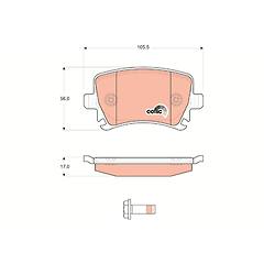 Eur Trw Set Di Pastiglie Freno Gdb1622 Posteriore