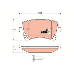 Eur Trw Set Di Pastiglie Freno Gdb1516 Posteriore