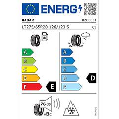 Radar Renegade A/t At-5 Lre 10pr Owl M+s 3pmsf 275/65