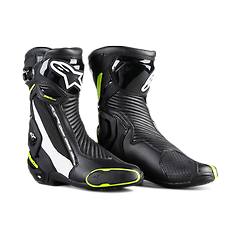 alpinestars stivali moto racing smx plus v2 nero bianco gial taglia 46
