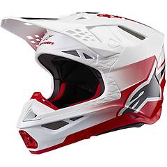 Alpinestars Casco Supertech S-m10 Unite Rosso / Bianco Glossy