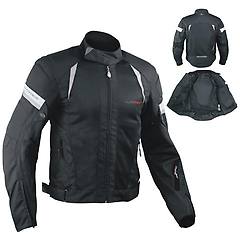 americanpro a pro giacca moto estiva tessuto rete mesh traspirante protezioni ce cordura nero xl