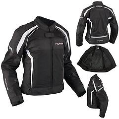 Americanpro A-pro Donna Giacca Moto Tessuto Impermeabile Traspirante