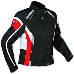 americanpro a pro giacca moto donna impermeabile 4 stagioni scooter sport custom bianco rosso l