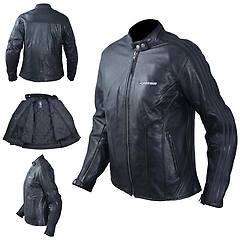 americanpro giacca pelle donna moto protezioni ce fodera termica removibile l