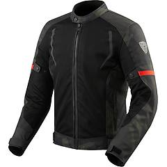 revit giacca moto in tessuto rev it torque nero verde militare taglia s