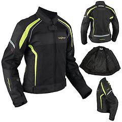 Americanpro A-pro Donna Giacca Moto Tessuto Impermeabile Traspirante