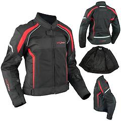 Americanpro A-pro Donna Giacca Moto Tessuto Impermeabile Traspirante