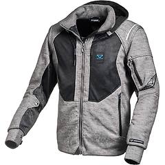 Macna Breeze Felpa Con Cappuccio E Zip Da Moto Nero Grigio