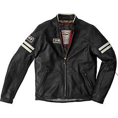 Spidi Giubbotto Moto In Pelle Custom Vintage Nero Ghiaccio