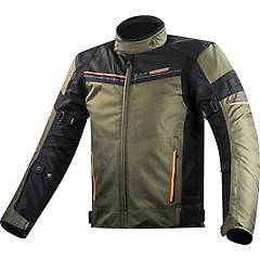 ls2 giacca moto tessuto shadow man nero verde oliva taglia s
