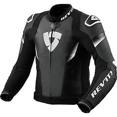 Revit Giubbotto Moto Pelle Rev'it Control Nero Bianco