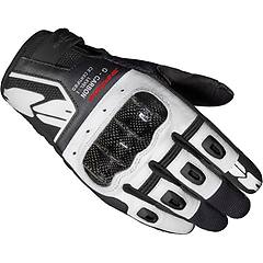 spidi guanti corti moto in pelle racing g carbon nero bianco taglia 2x