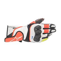 Alpinestars Guanti Sp-2 V3 Bianco / Rosso Fluo / Nero Nero