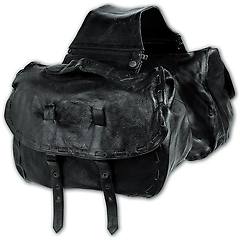apro borse laterali pelle bisacce custom chopper borsa sotto sella nero