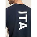 t-shirt uomo italia fgi blu in jersey stretch dark sapphire-white uomo xx large