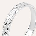 fede diamantata 3 mm oro bianco collezione fede fantasia 750/1000 oro bianco