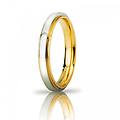fede nuziale cassiopea slim 3mm oro giallo bianco brillanti promesse