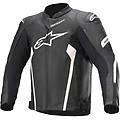 giubbotto moto in pelle faster v2 nero bianco taglia 52