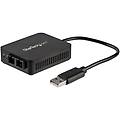 startech - adattatore di rete usb 2. 0 a fibre ottiche convertitore sfp con slot aperto 2km