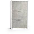 scarpiera 3 ante singola profondità l 67 x h 112 x p 28 cm 18 paia grigio