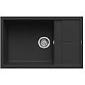 lavello 1 vasca (78x50cm) unico 310 nero opaco lku31086