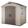factor beige casetta da giardino con finestra laterale 256. 5x182x243 cm
