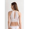 bra top in pizzo donna bianco taglia s