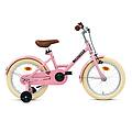 bici bambino dutchy 16 pollici rosa lucido con rotelle