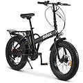 bicicletta elettrica x5 pro 20x4p nero