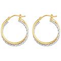 orecchini a cerchio gold essence oro bicolore collezione gold essence bicolore