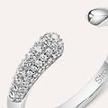 anello contrarie silver shine argento rodiato cubic zirconia collezione silver shine misura 56