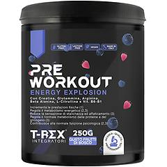 trex t-rex integratore pre workout con creatina taurina citrullina e vitamine in polvere gusto frutti di