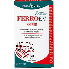 erba vita ferro ev retard integratore di ferro 30 compresse